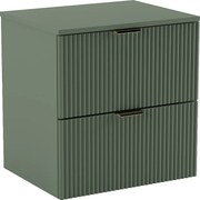 Szafka pod umywalkę WENA, ryflowane fronty, Willy, 60x60x47 cm, Szałwiowa