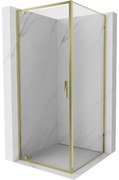 Mexen Exo kabina prysznicowa uchylna 70 x 70 cm, transparent, złota - 8181-070-070-50-00