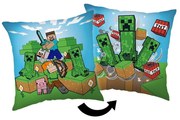 Poduszka dziecięca 40x40 cm Minecraft "Creeper Rush" – Jerry Fabrics