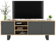 Szafka industrialna rtv dąb wotan + grafit Z0-C54