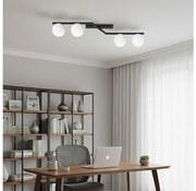 Lampa sufitowa NATON 4xE14/10W/230V czarna/biała