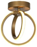 Metalowa lampa sufitowa LED w kolorze brązu Sezen – Squid Lighting