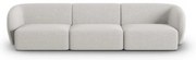 Jasnoszara sofa z tkaniny szenilowej 266 cm Paolo – Milo Casa