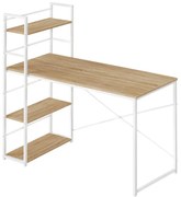 Nowoczesne biurko biały + dąb sonoma S3-R95