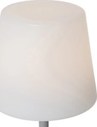 Lampa stołowa szara, ładowalna, z diodą LED i ściemniaczem IP54 - Jude