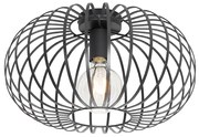 Designerska lampa sufitowa czarna 39 cm - Johanna