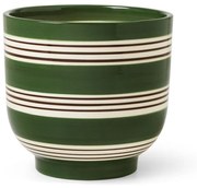 Biało-zielona ceramiczna doniczka Kähler Design Nuovo, ø 15 cm