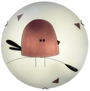 Rabalux 71278 Szklana lampa sufitowa dla dzieci Fowly, biała