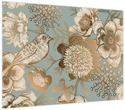 Obraz złotych kwiatów (70x50 cm)