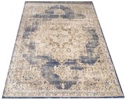 Wielobarwny prostokątny dywan w stylu vintage T2-F46