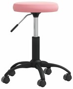 Fotel biurowy obrotowy w kolorze różowego aksamitu K7-C13