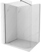 Mexen Kioto-R ścianka prysznicowa zaokrąglona Walk-in 80 x 200 cm, transparent 8 mm, gun gray szczotkowany - 800-080-101-66-06