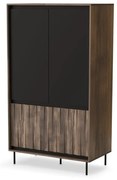 Szafa SWING S-1 orzech/czarna HALMAR