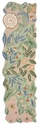 Zielony wełniany chodnik tkany ręcznie 60x230 cm Bryony Shaped Floral – Flair Rugs