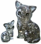 HCM Kinzel 3D Crystal puzzle Kot i kotek, 49elementów