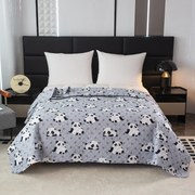 Narzuta na łóżko z wzorem PANDA szary Rozmiar: 170 x 210 cm
