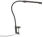 Lampa biurkowa zaciskowa czarna z LED i ściemniaczem dotykowym - Lionard Nowoczesny Oswietlenie wewnetrzne