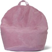 Różowa pufa ze sztruksu dla małej księżniczki BINI COZY PINK - L