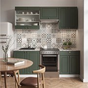 Aneks kuchenny zielono-złoty dom wiejski/biały 200x60x81.6 fame-line