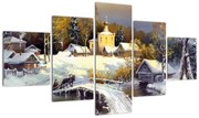 Obraz - Zimowe miasteczko (125x70 cm)