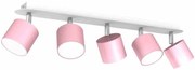 Lampa sufitowa DIXIE PINK 5xGX53, 5 kloszy, różowa, kierunkowa