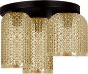 Lampa ze szklanymi kloszami beżowa B8-E78