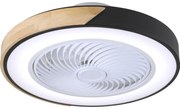 Brilagi - LED Ściemniane oświetlenie z wentylatorem LED z went. LED/30W/230V 3000-6500K czarne/dąb +pilot