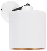 Biały kinkiet LED z białym abażurem WD-C-1010WE-WE jednopunktowy indus