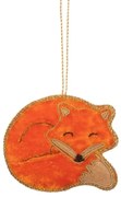 Tekstylna ozdoba świąteczna wykonana ręcznie 7 cm Sleeping Fox – Sass & Belle