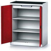 Szafa warsztatowa MECHANIC, 1170 x 920 x 500 mm, 2 półki, 1 szuflada, czerwone drzwi