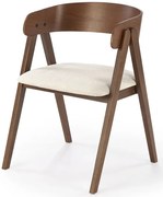 Brązowe drewniane krzesło tapicerowane C9-G54