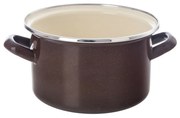 Orion Emaliowany garnek z rantem Brown, 2 l, 2 l