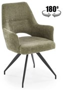 Krzesło tapicerowane K542 oliwkowe obracane HALMAR
