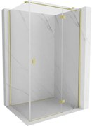 Mexen Mist-H T kabina prysznicowa uchylna prawa 80 x 70 cm, transparent, złota szczotkowana - 8A5T-080-070-55-00-P