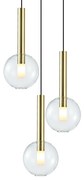 Lampa wisząca NIKO GOLD 3xG9, złota, potrójna, 3 klosze