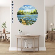 Naklejki na ścianę - Pejzaż z napisem