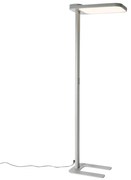 Lampa podłogowa światła dziennego szara kwadratowa z LED i ściemniaczem - Guzo