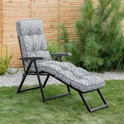 Leżak ogrodowy z podnóżkiem Lena Lounger Black Edition H039-06PB PATIO