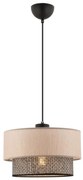 Lampa wisząca na przewodzie ECHO 1xE27/60W/230V beżowa/szara