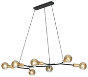 Czarna lampa wisząca Trio Cross, wys. 1,5 m