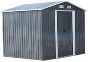 Wiata ogrodowa ze stali galwanizowanej w kolorze szarym MANSO- 5,2 m²