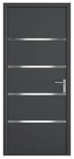 Drzwi zewnętrzne z antracytowego aluminium wys. 218 x szer. 96 cm - prawe - ISALINA