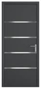 Drzwi zewnętrzne z antracytowego aluminium wys. 218 x szer. 96 cm - prawe - ISALINA