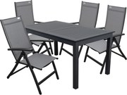 Doppler EXPERT ACTIVE szary, krzesła regulowane, 4+1