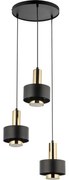 Żyrandol na lince RIF LUX 3xGX53/12W/230V śr. 38 cm czarny/złoty