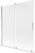 Mexen Velar parawan nawannowy 2-skrzydłowy rozsuwany 150 x 150 cm, szron, chrom - 896-150-000-31-01