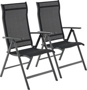 Krzesło ogrodowe 56x70x106 cm czarne