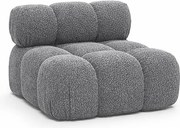 Moduł środkowy do systemu modułowego, tkanina bukla Abriamo, Ciemnoszary, Selia