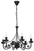Żyrandol na łańcuchu DONATO 6xE14/40W/230V czarny