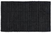 Czarny dywanik łazienkowy 80x50 cm Tiles − Zone